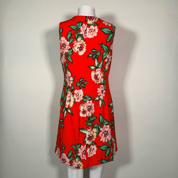 Jessica Howard Dress Red Orange Floral Sz 22W Plus - Picture 5 of 7